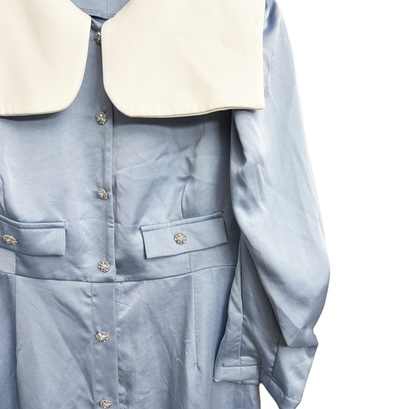 NWT Sister Jane Charm Collar Embellished Midi Dress Blue - Picture 4 of 8